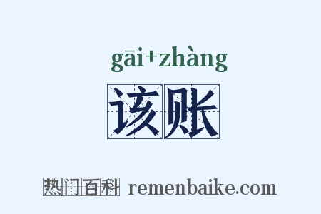 该账是什么意思的图片